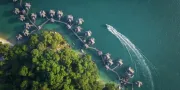 Bovenaanzicht Pangkor Laut Resort in Maleisië
